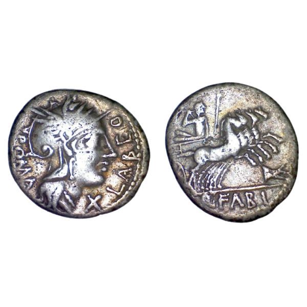 Denier Famille Fabia, Quintus Fabius Labeo (-124), sear.148