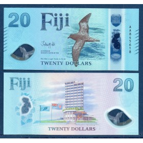 Fidji P.127a, Neuf Billet de 20 Dollars 2026 oiseau tempete