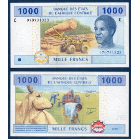 Afrique Centrale P.607Ce pour le Tchad, Spl Billet de 1000 Francs CFA 2002