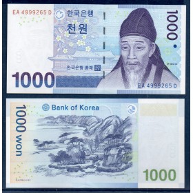 Corée du Sud Pick N°54a, Billet de banque de 1000 Won 2007