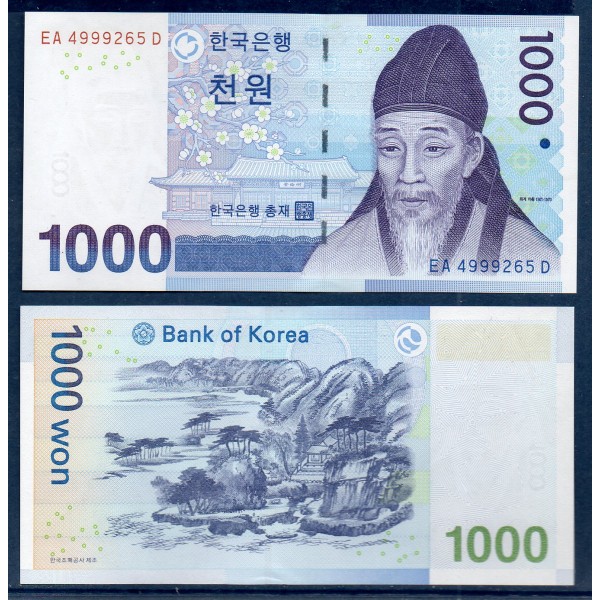 Corée du Sud Pick N°54a, Billet de banque de 1000 Won 2007