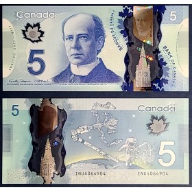 Canada P.106f, neuf Billet de 5 dollar 2013 CANADARM2