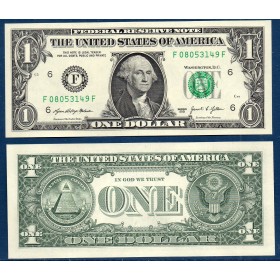 Etats Unis P.549 Atlanta, Billet de 1 Dollar américain 2021 série F