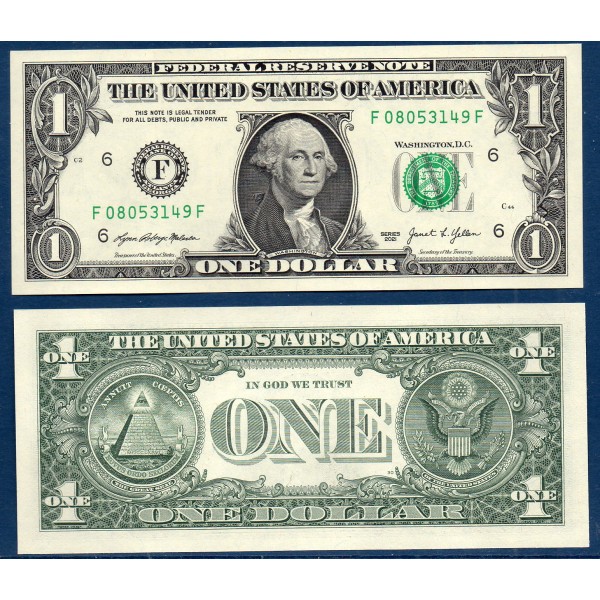 Etats Unis P.549 Atlanta, Billet de 1 Dollar américain 2021 série F