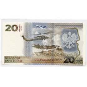 Pologne P.196, Neuf en Folder Billet de 20 Zlotych 2022 Frontière est