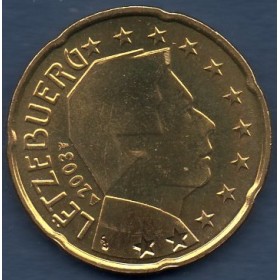 Pièce de 20 centimes d'Euro Luxembourg - Grand-Duc Henri 1ère carte (2002-2006)