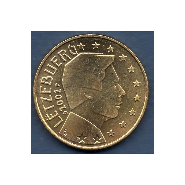 Pièce de 50 centimes d'Euro Luxembourg - Grand-Duc Henri 1ère carte (2002-2006)