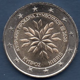 2 euro commémorative Chypre 2026 Présidence Conseil Union Européenne pièce de monnaie €