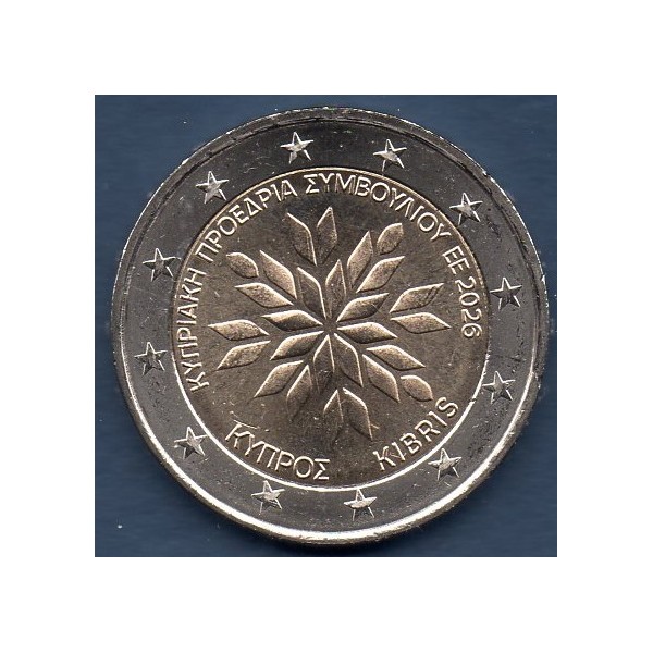 2 euro commémorative Chypre 2026 Présidence Conseil Union Européenne pièce de monnaie €