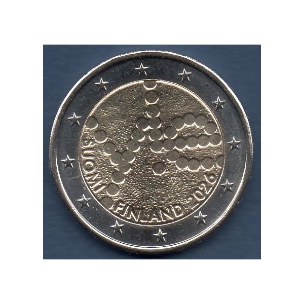 2 euro commémorative Finlande 2026, 100ans Radio Yle pièce de monnaie €