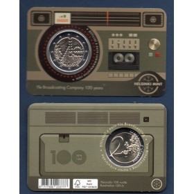 2 euro commémorative Coin-card version Anglaise, Finlande 2026, 100ans Radio Yle version anglaise