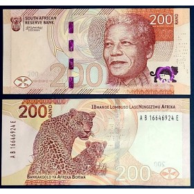 Afrique du sud P.152a, neuf, Billet de 200 rand 2023 Léopards