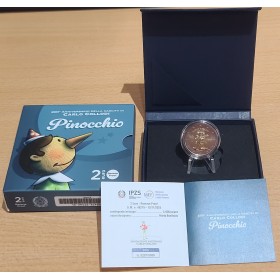 2 euro commémorative Italie 2026 Carlo Collodi - Pinocchio pièce de monnaie €