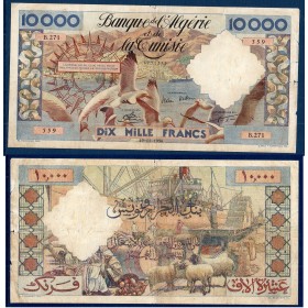 Algérie P.110, TB Billet de 10000 Francs 19.11.1956