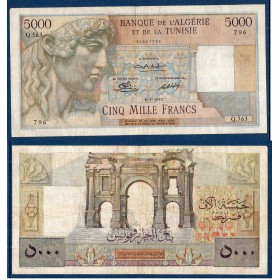 Algérie P.109a, TB, Billet de 5000 francs 8.5.1950 Apollon