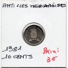 Antilles Neerlandaise 10 cents 1984 Spl, KM.10