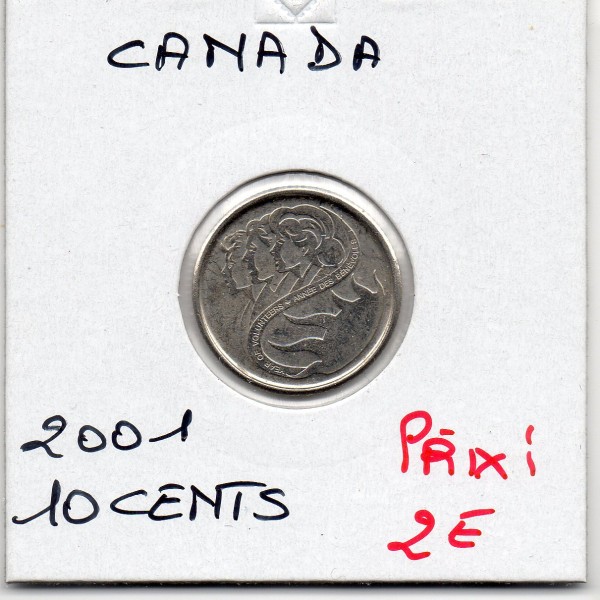Canada 10 cents 2001 Spl, KM.412 année des bénévoles