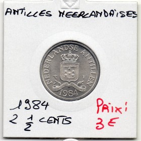 Antilles Neerlandaise 2 1/2 cent 1984 Spl, KM.9a Juliana