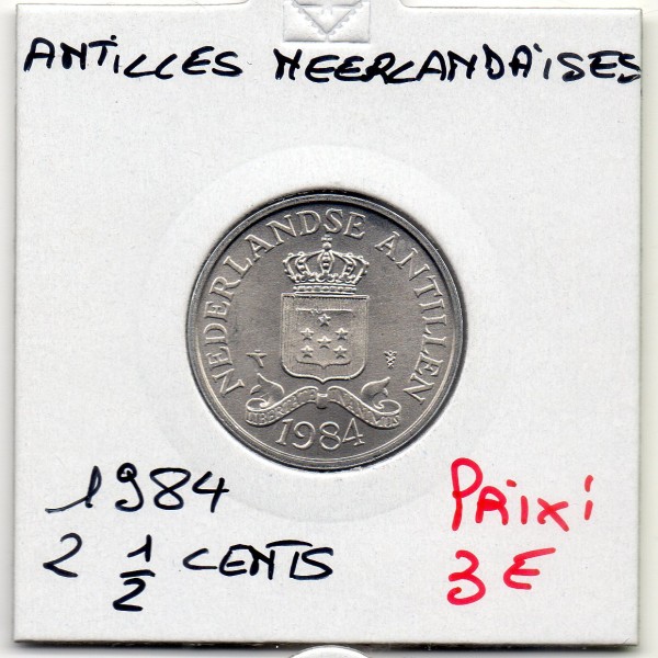 Antilles Neerlandaise 2 1/2 cent 1984 Spl, KM.9a Juliana