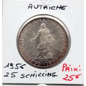 Autriche 25 Schilling 1956 Spl, KM.2881 Mozart