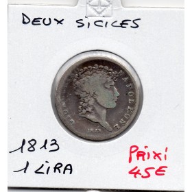 Italie Deux Siciles 1 lire 1813 TTB-, KM.257 Joachim Murat