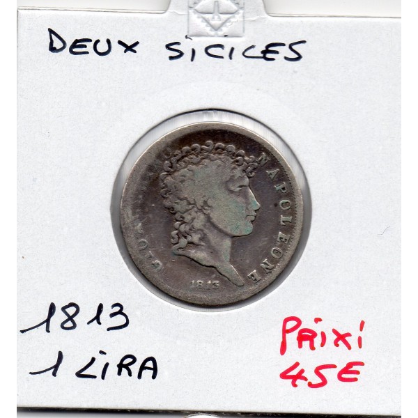 Italie Deux Siciles 1 lire 1813 TTB-, KM.257 Joachim Murat