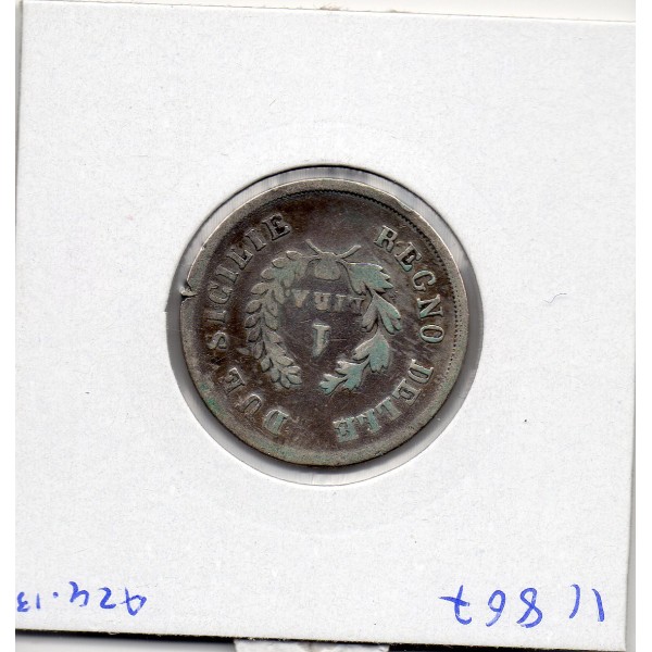 Italie Deux Siciles 1 lire 1813 TTB-, KM.257 Joachim Murat