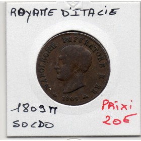 Italie Napoléon 1 soldo 1809 M Milan TB, KM.C3