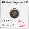 Royaume d'Italie 5 soldi 1811 M Milan TTB, KM.C5 Napoléon 1er