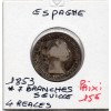 Espagne 4 reales 1853 Etoile 7 branches Séville TB, KM 600.3 Isabelle II
