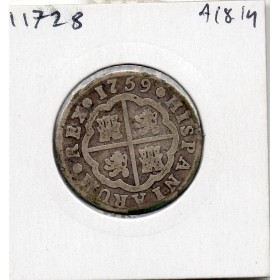 Espagne 2 reales 1759 M JP Madrid TB-, KM.388 Charles III