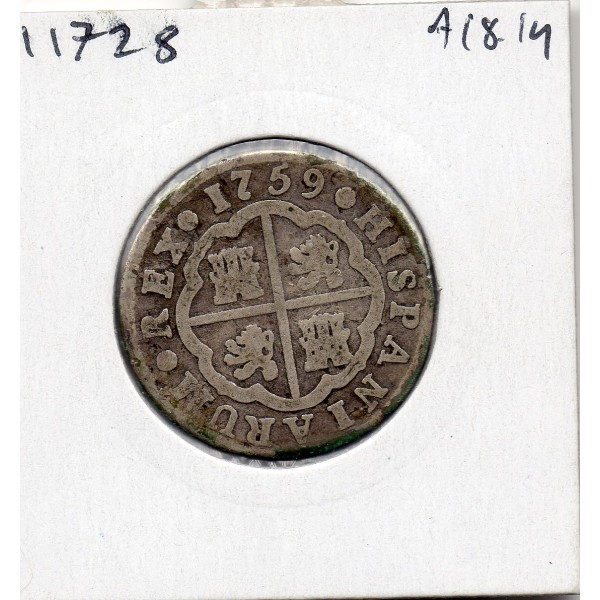 Espagne 2 reales 1759 M JP Madrid TB-, KM.388 Charles III