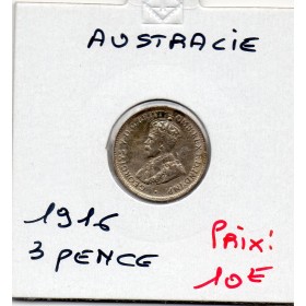 Australie 3 pence 1916 Sup+, KM.24 Georges V