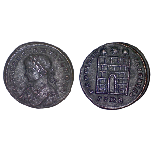 AE3 Constance II (327-328) Ric.506 PROVIDENTIAE CAESS Trèves