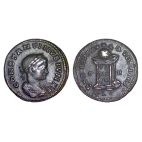 AE3 Constantin II (321), RIC.188 BEATA TRANQVILLITAS, Lyon