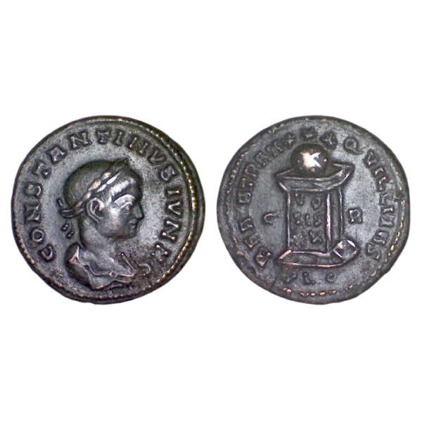 AE3 Constantin II (321), RIC.188 BEATA TRANQVILLITAS, Lyon