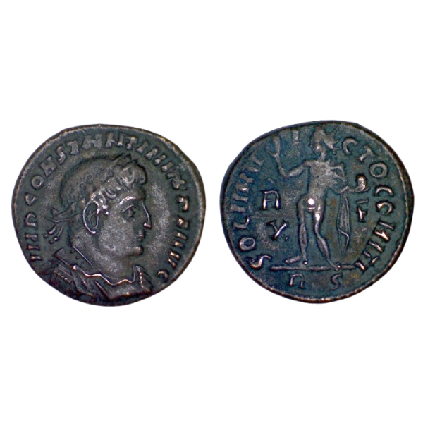 AE3 Constantin 1er (314-315), RIC.27 SOLI INVICTO COMITI Rome