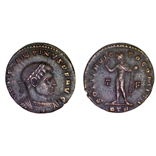 AE3 Constantin 1er (317), RIC.27 SOLI INVICTO COMITI Trèves