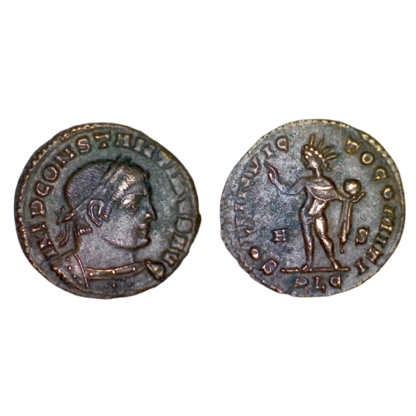 AE3 Constantin 1er (316), RIC.53 SOLI INVICTO COMITI Lyon
