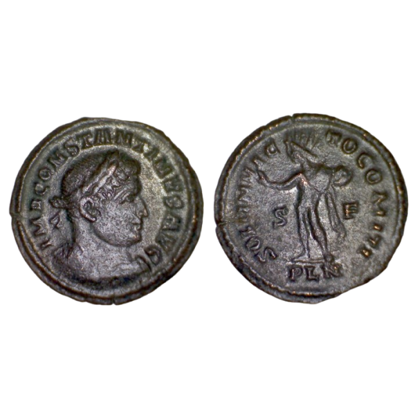 AE3 Constantin 1er (313-315), RIC.13 SOLI INVICTO COMITI Londres