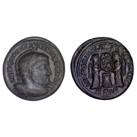 AE3 Constantin 1er (318), RIC.47 VICTORIAE LAETAE PRINC PERP Siscia