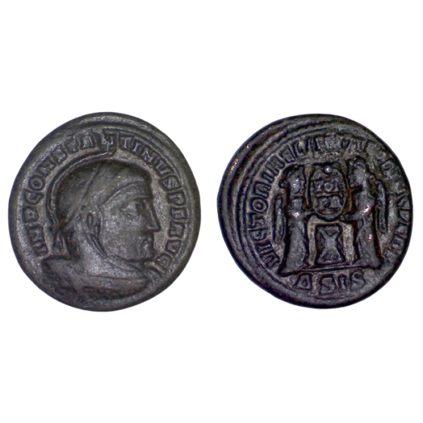 AE3 Constantin 1er (318), RIC.47 VICTORIAE LAETAE PRINC PERP Siscia
