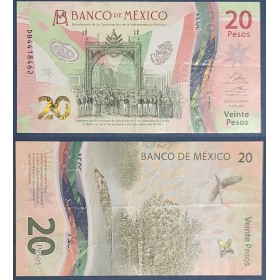 Mexique P.132i, TTB Billet de 20 pesos 16.1.2023 crocodile