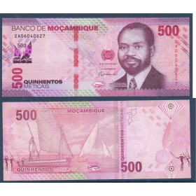 Mozambique P.159, TTB, Billet de 500 meticais 2024 Bateaux
