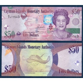 Cayman P.46 TTB Billet de 50 dollars 2022 Raie Aigle