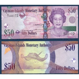 Cayman P.42c TTB Billet de 50 dollars 2018 Raie Aigle