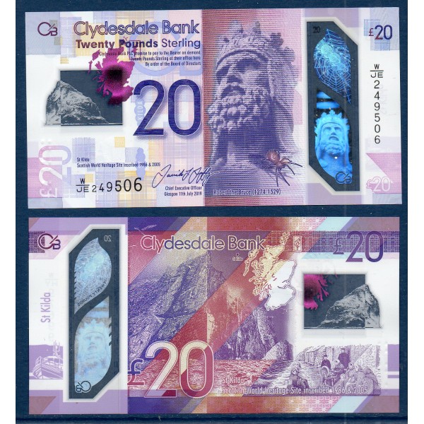 Ecosse P.229Ra, Spl Billet de 20 pounds 2019 Robert the Bruce