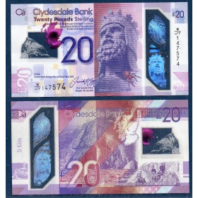 Ecosse P.229Ra, TTB Billet de 20 pounds 2019 Robert the Bruce