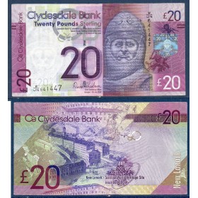 Ecosse P.229Ka, TTB Billet de 20 pounds 2009 Robert the Bruce