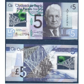 Ecosse Pick N°229Oa, TTB+ Billet de 5 pounds 2065 Forth Bridge
